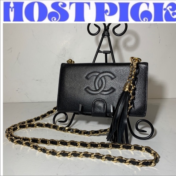 CHANEL Handbags - CHANEL Vintage Wallet on Chain Crossbody Black